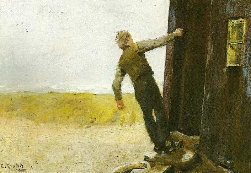 Christian Krohg et nodskud oil painting picture